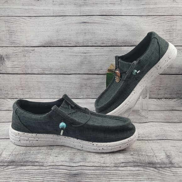 Lamo Canvas Slip-on Comfort Shoes Black/Gray Women's 9 - Picture 2 of 6